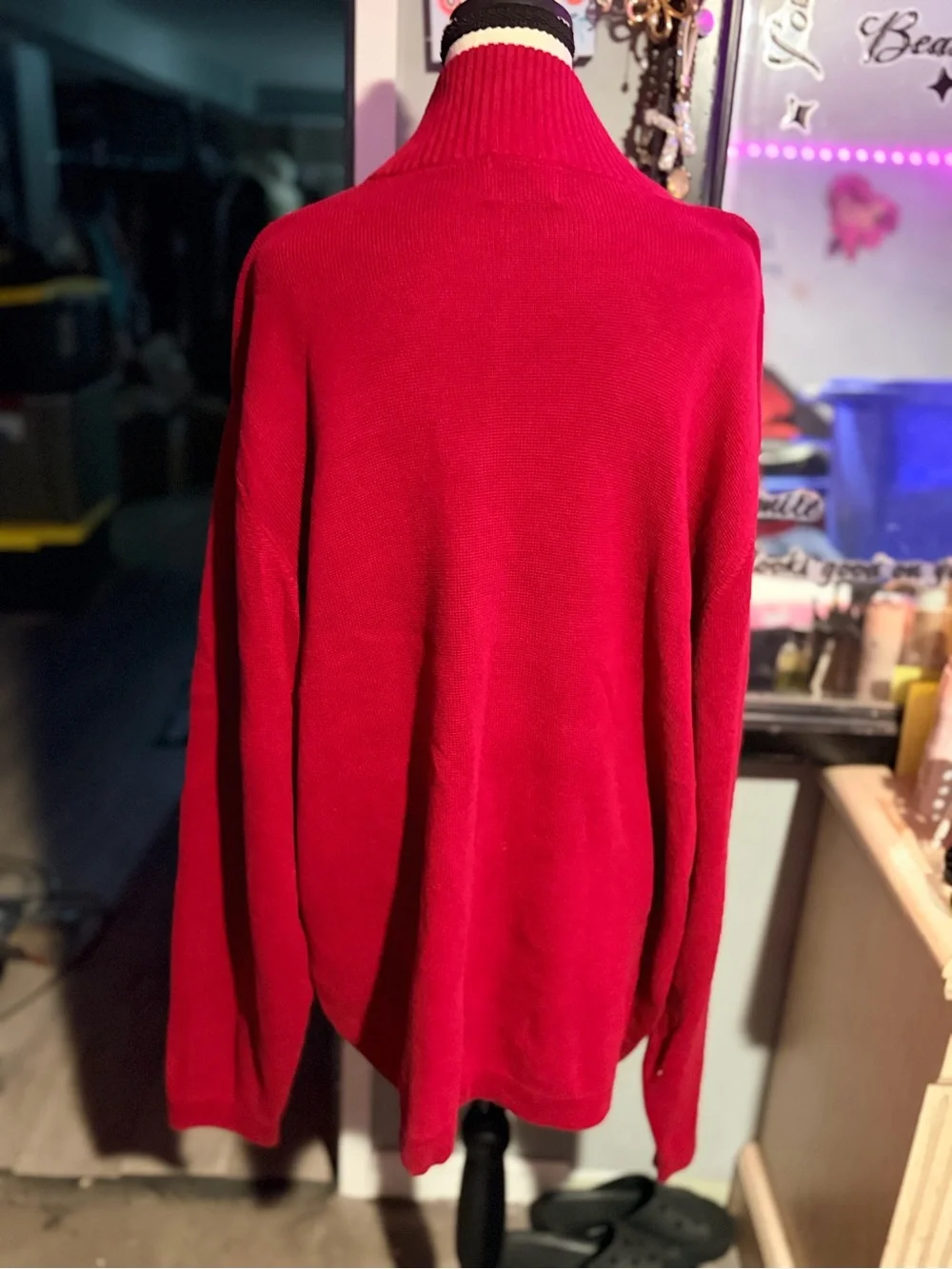 NWOT Vintage Arrow Quarter Zip 100% Cotton Sweater- XL
